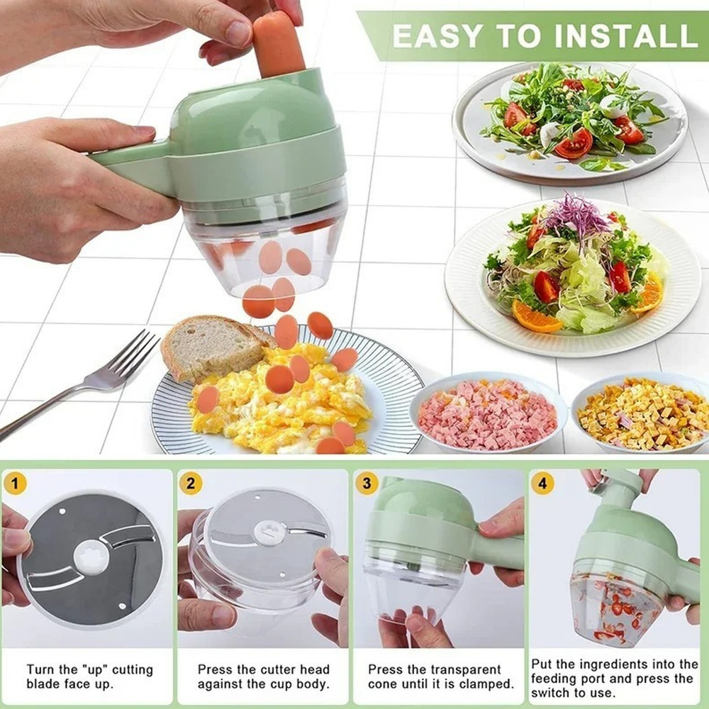 Household Multifunctional Wireless Electric Garlic Masher